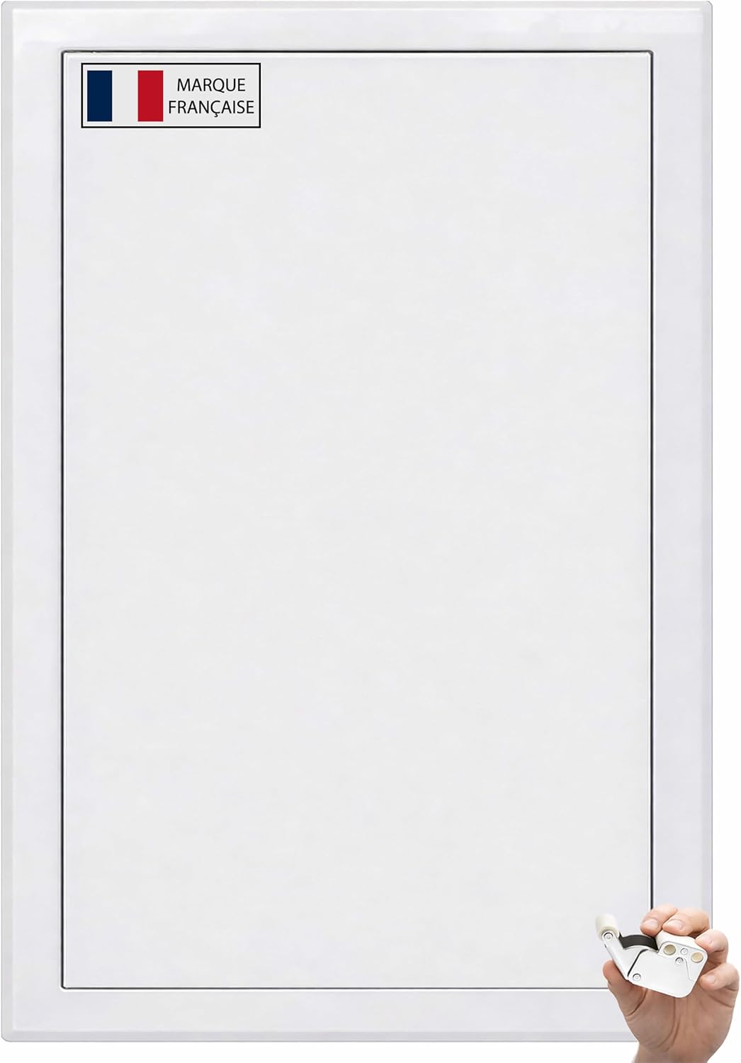 AIROPE – Puerta de Inspección 500X600 mm Acero Blanco, Cierre a Presión con Bloqueo, para Techo y Pared, Apertura Lateral Izq/Der, Panel de Acceso Contador Agua, Baño, Tuberías