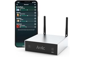 Arylic Up2Stream A50+ Wzmacniacz WiFi i Bluetooth TPA3116, DC/2.0 Stereo Channel, AirPlay DLNA,Multiroom Sync, 24 bit, 192kHz, HiFi Audio Streaming wzmacniacz do głośników domowych
