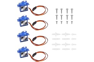 diymore 4 Pezzi SG90 9G Micro Servo Motore per Braccio Robot RC,Mano,Elicottero Barca Aeroplano Auto Veicoli Modelli di Controllo,Servos Mini Micro Motore
