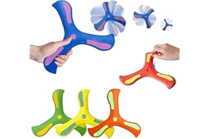 GXGM Pack of 5 Boomerang Boomerang Three-Wing Throwing Game Outdoor EVA Frisbee Soft Safe to Use Outdoor Toy Gifts for Children 6 7 8 Adults Beginners