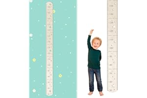 Nizirioo Barra de medición para niños de madera, barra de medición para habitación infantil, rompecabezas de madera natural, plegable, listones de madera, gráfico de crecimiento de altura, barra de
