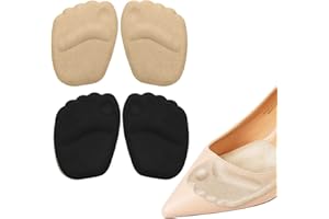 FAVELABLE 2 Paia Gel Metatarsal Pads,Cuscinetti per Avampiede,Cuscinetto per piedi Metatarsali,Cuscinetti per piedi per Tacchi alti Sollievo per Dolori Nell'avampiede(albicocca+nero)