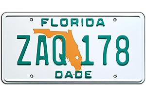 CELEBRITY MACHINES Miami Vice | ZAQ 178 | Metal Stamped License Plate