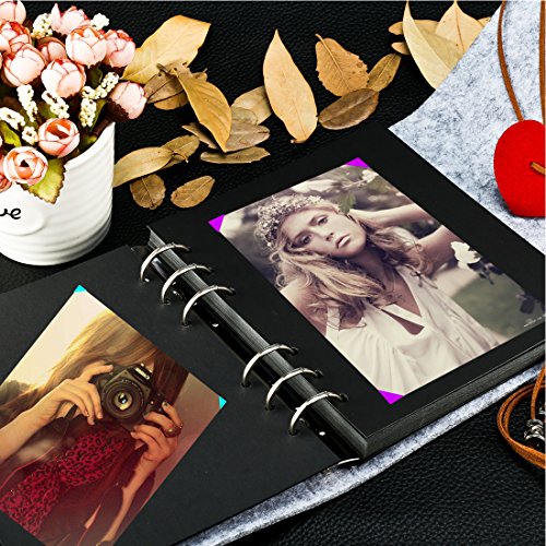 Foonii Foto Album, DIY Familienfoto Album Jahrestag Skizzenbuch, Hochzeit Album-60Pages, aus Filz (Grau) - 6