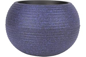 The HC Companies Garden Planter, Plastic Fiberglass, Blue, 12 Inch