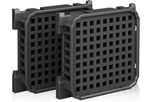 HQCM 2 Stück Fresh Air Filter für Liebherr Kühlschrank - Prämie Aktivkohlefilter passend für 9096989, 988246000, 988246001, 9882429, 9882460, ersetzt 7440021-00 Aktivkohle, Quadratisch