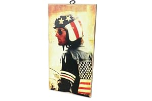 KUSTOM ART Cadre style vintage Easy Rider (Peter Fonda) de collection Impression laser sur bois, Haute Qualité ' – Idée Cadeau