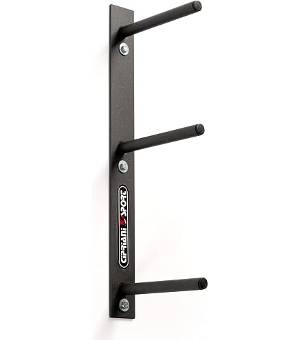 Support Mural Meollo Pour Haltères – 3 Niveaux, Acier Carbone, Charge 25kg, Fabrication Européenne – Home Gym, Musculation