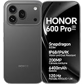 HONOR 600 Pro 5G Mobile Smartphone, 6.57" 120Hz AMOLED, Triple Camera 200MP, Battery 6400mAh, Quick Charge 80W, IP68/IP69K, S