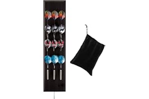 Viper Dardos de Madera Maciza, Soporte de Pared, con Bolsa de Almacenamiento, 4 Juegos de Dardos de Punta Blanda, Compatible con Todas Las dianas electrónicas, surrounds y cabinets
