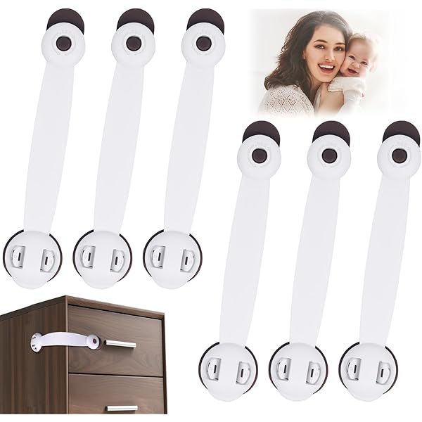 3 Lucchetti Di Sicurezza Per Bambini - Regolabili Per Mobili, Frigorifero E Cassetti - Adesivo 3M - Foto 7