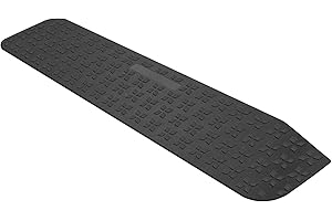 LIEKUMM Rampa di gomma per soglia della porta, altezza 5 cm, antiscivolo, motivo a stella polare, capacità di carico 1000 kg, rampa per sedia a rotelle per porte, gradini, cordoli