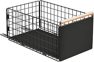 KOOLKASA Cajones extraibles para cocina, cajon extraible mueble cocina más profundo con rieles para cajones y manija de madera, cajón extraíble de metal para gabinetes de cocina - 40 L x 24 W x 19,5 H CM