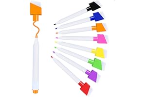 VOTON Whiteboard Pens, 8 Pcs Magnetic Whiteboard Markers and Eraser set Fine Tip White Board Pens with Dry Wipe Markers for Kids