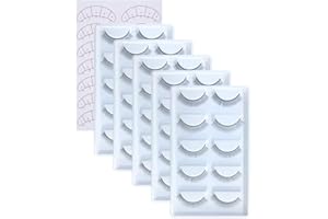 ‎EMEDA 25 par rzęs do ćwiczeń dla przedłużania rzęs, Trening przedłużania rzęs Paski rzęs, aby zrobić własne rzęsy cienkie pasmo 8mm Samoprzylepne Mimic Naturalne rzęsy dla głowy manekina przez EMEDA