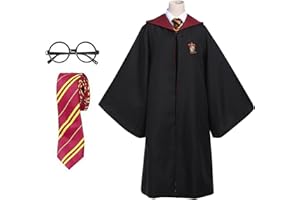 YushengTai Magier Robe, Harry Po-tter Kostüm Erwachsene,Umhang, Zauberer Kostüm für Halloween Cosplay Karneval Verkleidung Party