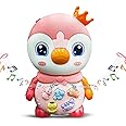 Wembley Penguin Piano Toys for Kids with Flashing Light Sound Effects of Animal & Music Early Development Interactive Learning Musical Toys for Baby Boys & Girls Age 12 Months Above - Pink