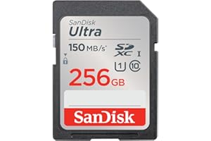 ‎SANDISK SanDisk Ultra SDXC UHS-I Speicherkarte 256 GB (Für Kompaktkameras der Einstiegs- und Mittelklasse, Full HD-Videos, U1, C10,V10, bis 150 MB/s Lesegeschwindigkeit, 10 Jahre Garantie)