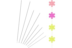 Homgaty 8 agujas largas para tapicería, agujas de costura para tapicería, agujas rectas para cinchas, bordes de costura y costura a través del acolchado para sofá de cuero, manualidades