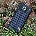 Produktbild Gladle Tragbares Solar-Ladegerät Dual USB Port Mit 2 LED-Licht und Kompass Ohne Batterien, balck