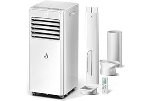 JYMIPA 4-in-1 Klimaanlage Mobil, 9000 BTU Mobile Klimaanlage mit Kühlung, Entfeuchtung, Mobiles Klimagerät mit Fernbedienung, Abluftschlauch, Sleep-Modus, 0.9kW für Räume bis 90m³/33㎡