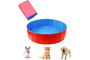 BUTYEAK Faltbarer Hundepool für Kleine Hunde, Bällebad für Hunde, Dogpool Planschbecken Dusche, 50x8cm Hundebadewanne Katzen, Swimmingpool Planschbecken für Kinder, rutschfest Schwimmbecken für Hunde Verdick