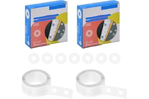 Dokeno Lot de 500 Anneaux de Renforcement Autocollant Œillets de Étiquettes Renforts pour Classeurs et Feuilles Mobiles Étiquette de Renfort de Trou en Papier pour Bureau École (Transparent)