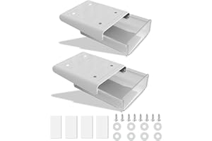 CMOISO Organizador Cajón Debajo Escritorio, 2 piezas Cajón Oculto de la Etiqueta Engomada Creativa del Escritorio, Bandeja del Cajón del Organizador de Escritorio para el Hogar y la Oficina (Blanco)