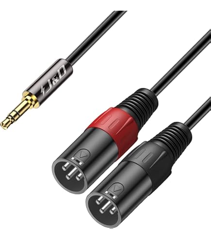J&D Cavo Ausiliario da 3,5 mm, Cavo Audio Ausiliario da 3,5 mm 1/8 TRS a 1/8 TRS con Guscio in Lega di Alluminio per Auto, Compatibile con Stereo, Altoparlanti, Cuffie e Altro