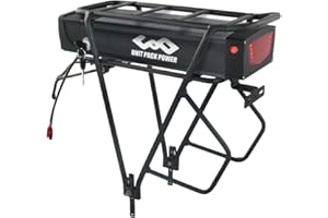 UG BATTERY UPP(UK Warehouse) Ebike Battery 48V 20AH Lithium Battery Pack for 1000W 750W 500W Motor, Rear Rack Electric bike battery with Rack, Charger