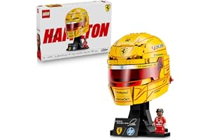 LEGO Editions Scuderia Ferrari HP Lewis Hamilton Helmet 43022 | F1 Display Model Kit, Collectible Minifigure, Room Decor, Gift for 14+ Year Old Boys & Girls, 884 Pieces