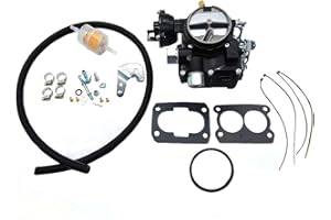 IMUFER 3310-807764A1 Marine Carburetor Replacement for Stock 2 Barrel V6 4.3L Mercarb Mercruiser Boats with Electric Choke(Black)