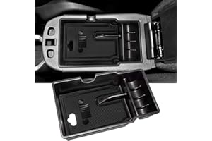 LITTOU KOLOME Mittelkonsole Armlehne Aufbewahrungsbox Handschuh Box Einsatz Organizer Tablett Zubehör für Renegade 2023 2022 2021-2015 (Schwarz)