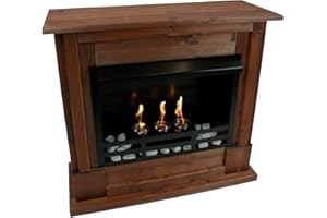 KAMINBAU MIERZWA Bio Etanolo Camino, Caminetto Modello Rafael Premium - Scegli tra 9 colori (noce)