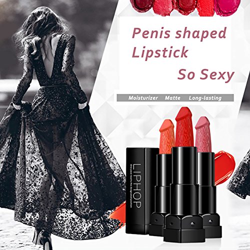 Wishwin Lippenstift Lipgloss Penis Matt Langlebig Feuchtigkeitsspendende Wasserdichte Lippenstift Make-up Kosmetik 8 Farben - 3