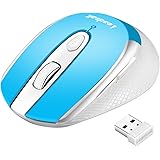 Wireless Mouse for Laptop Silent Cordless USB Mouse Wireless Optical Computer Mouse, 6 Buttons, AA Battery Used,1600DPI with 