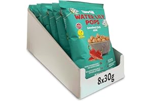 Just Nosh Water Lily Pops - Smoked Chili - Pack of 8, glutenfrei, vegan, gewürzt, party snack