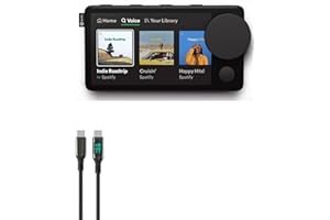 BOXWAVE CORPORATION Cable for Spotify Car Thing (Cable by BoxWave) - PowerDisplay PD Cable (6ft) - USB-C to USB-C (100W), LED Display 6 Foot PD Braided Nylon Cable for Spotify Car Thing - Jet Black