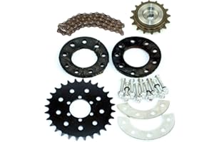 L-faster Bike Spoke Wheel Chainwheel 28T Bicycle Sprocket For Spokes Mount Electric Bike Left Drive Kit Replacement Parts Spokes Gear Set