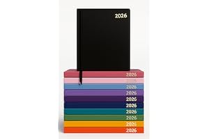 Top Sale 2026 A5 Day Per Page Diary – Hardcover with Ribbon Bookmark – One Day Per Page Planner - Black