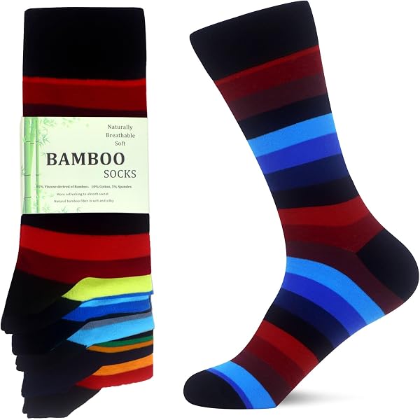 WeciBor 4 Paia di Calzini da Uomo Divertenti e Colorati in Cotone con Motivo, Novità Divertente, 43-46