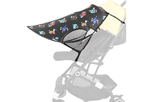 auvstar Sonnensegel Sonnenschutz Kinderwagen,Universal Sonnenschutz Segel Kinderwagen mit UV Schutz 50+, Verstellbar Sonnenschutz für Baby Sonnenschutz Buggy,Sonnenverdeck für Buggy (Muster)