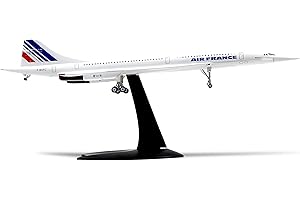 SEBUNAS Modèle d'avion Concorde à l'échelle 1/200 - Modèle d'avion de ligne supersonique miniature pour la France - En métal moulé sous pression - Pour les amateurs d'aviation pour adultes