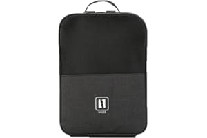 CRSUSUKJ Borsa per Scarpe da Viaggio, Organizer Portascarpe per Sneaker, Sacchetti Portascarpe con Finestrella,Sacca Portascarpe per Casa, Trasparente Sacchetto per Scarpe Accessorio (nero)