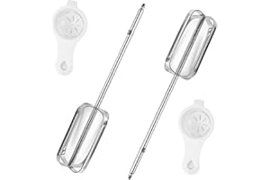 VOANZO Lot de 2 batteurs à Main, pièces de Rechange pour Batteur à œufs électrique, Accessoires pour mélanger Le Lait de Cuisson, la Farine