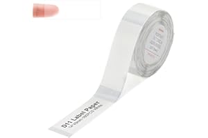 BINARDAT Mini papel de etiqueta compatible con impresora NIIMBOT D11 D110 D101, impermeable, antiaceite, resistente a los arañazos, autoadhesivo térmico, 0.591 x 1.181 in (transparente)