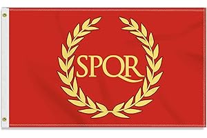 PETITE PINE Große 90×150 CM SPQR Flagge,großes 150D Römische Kaiserzeit Freundschafts banner, Deutschlandfahne Doube-Seitendruck Dekor Messingösen large SPQR