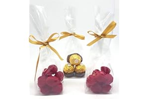 VALELI Bolsas celofan transparentes con fuelle y base rectángular.100 und. Bolsas Chuches cumpleaños infantil. Bolsas plástico galletas, caramelos.Bolsitas regalos bautizo, comunión,navidad,boda. 6x19+ 4cm