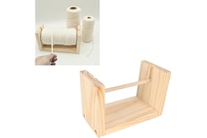BAOFUYA Dispenser di Filato, Porta Gomitoli Porta Filato e Filo Porta Filato di Lana Mangiatoia per Filato Porta Filato in Legno Porta Gomitolo di Lana per Uncinetto e Lavoro a Maglia