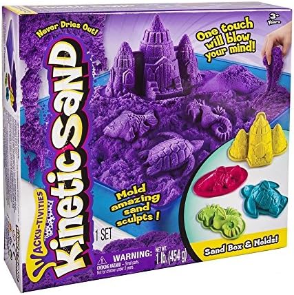 Kinetic Sand Box Set With Magic Play Sand And Moulds / Toys Game Play Kids Childrens Child Toddler Baby Cool Activity Educational Creative Fun Special Unique Devlopment Developmental Friends Boys Girls Present Latest Newest Learning Outdoor Indoor Room Home House Easy Coolest Hands Smart Motoric Classic Constructions Preschool Popular Large Little Small Big